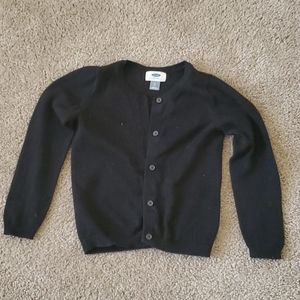Childs black button down sweater